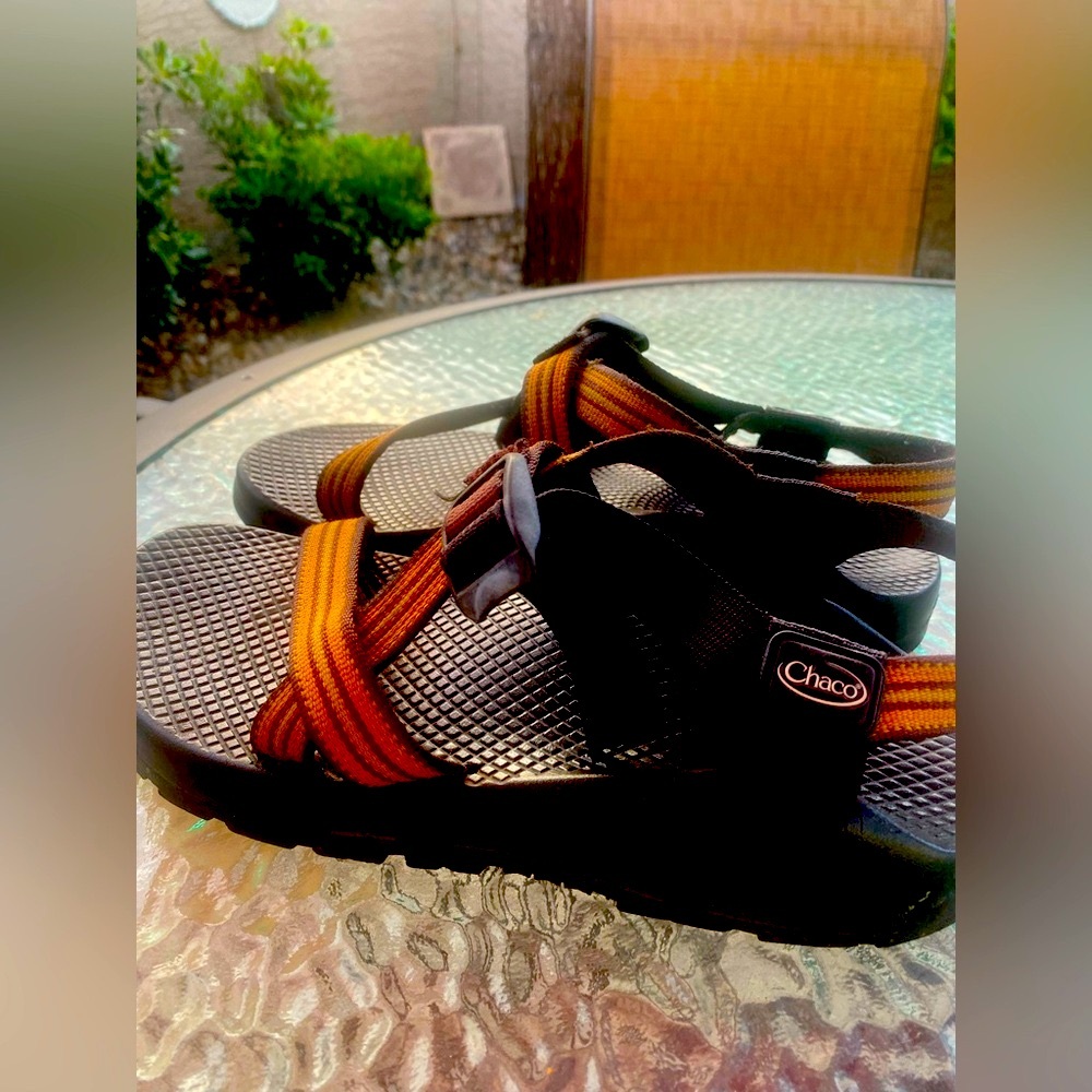 CHACO MULTI COLOR STRIPED STRAP SANDAL